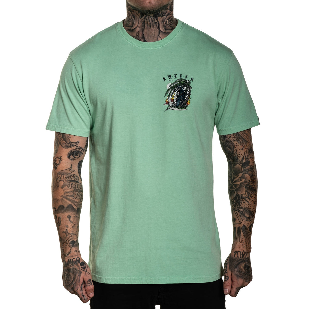 SULLEN CLOTHING LAST OUT NEPTUNE GREEN PREMIUM T-SHIRT (L)