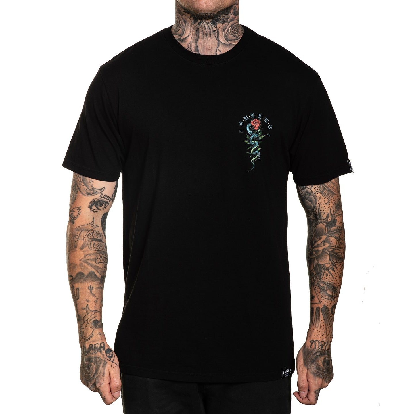 SULLEN CLOTHING BLACK MAMBA BLACK PREMIUM T-SHIRT (M)