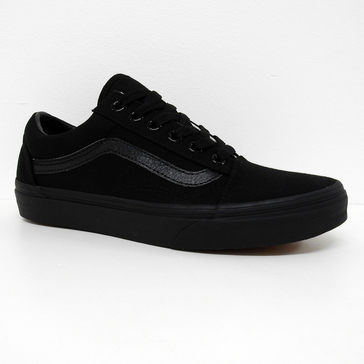 VANS OLD SKOOL BLACK BLACK CANVAS UNISEX TRAINERS