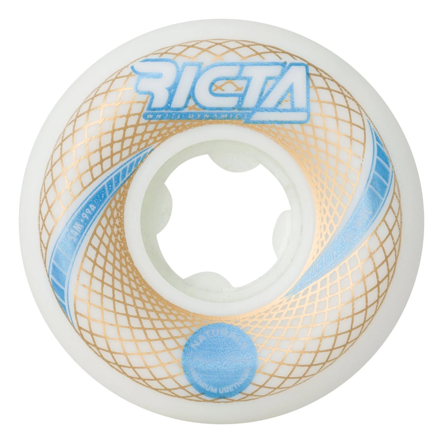 RICTA 54mm Nunes Vortex Naturals White Wide 99a Skateboard Wheels