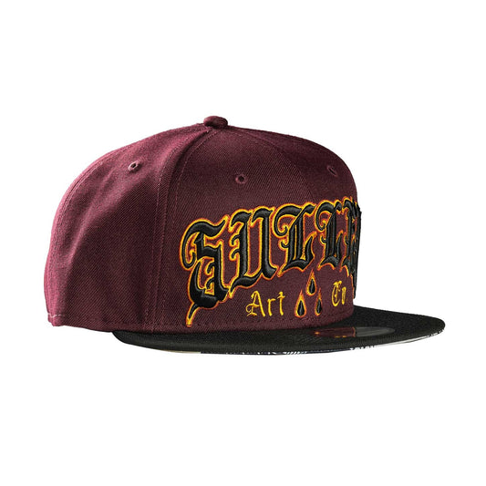SULLEN CLOTHING MACE CAT MAROON NEW ERA SNAPBACK CAP HAT