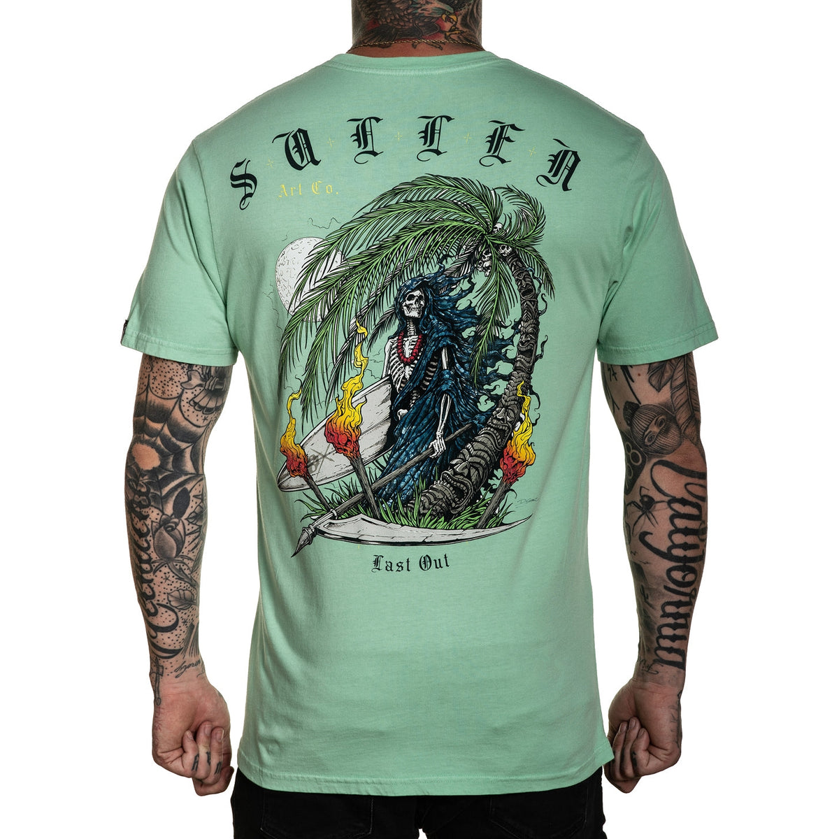SULLEN CLOTHING LAST OUT NEPTUNE GREEN PREMIUM T-SHIRT (L)