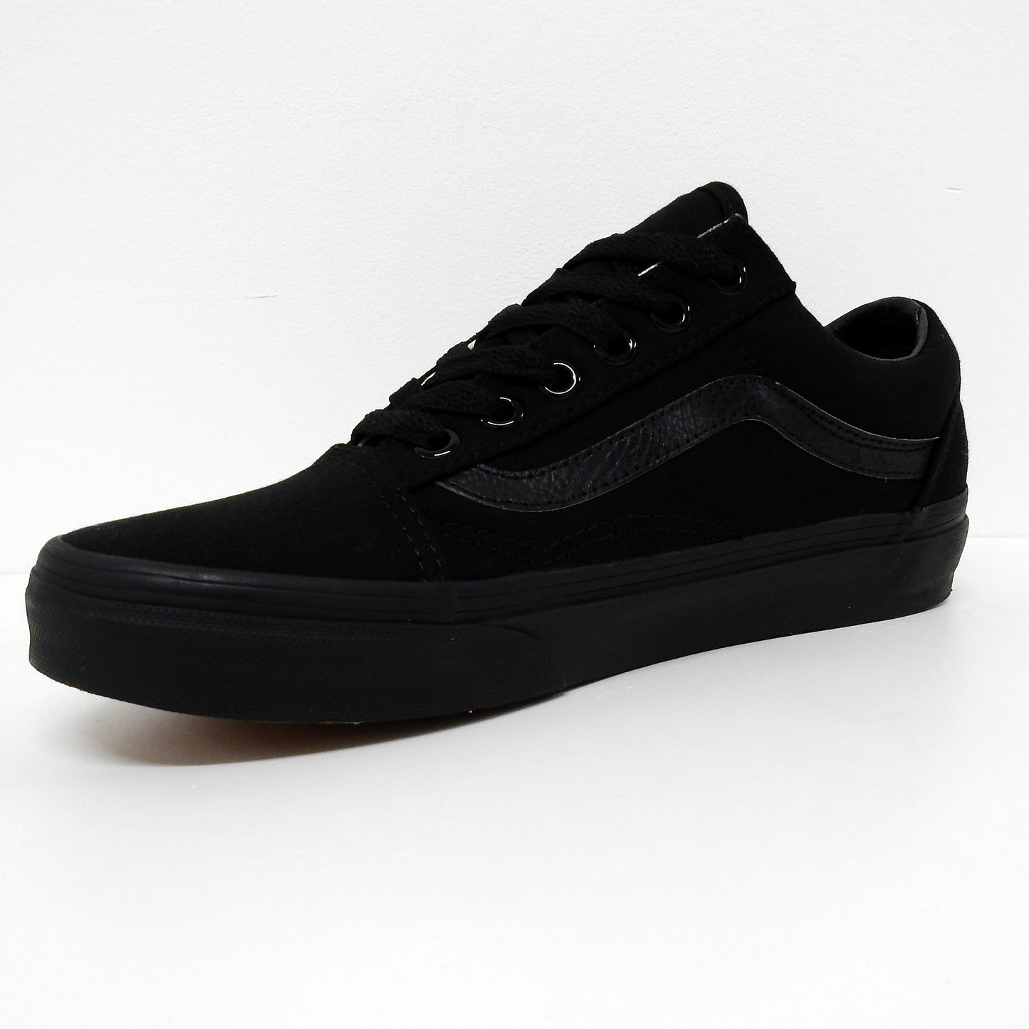VANS OLD SKOOL BLACK BLACK CANVAS UNISEX TRAINERS