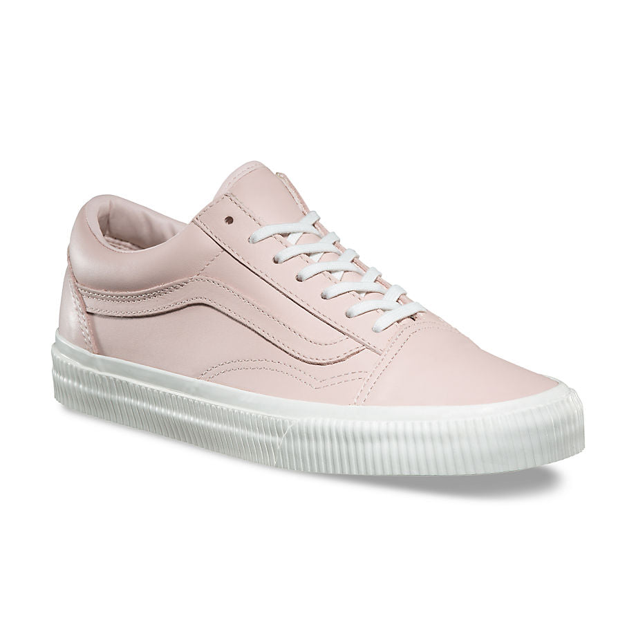 VANS OLD SKOOL EMBOSSED SIDEWALL SEPIA ROSE PINK WHITE LEATHER TRAINERS UK 4 EUR 36.5