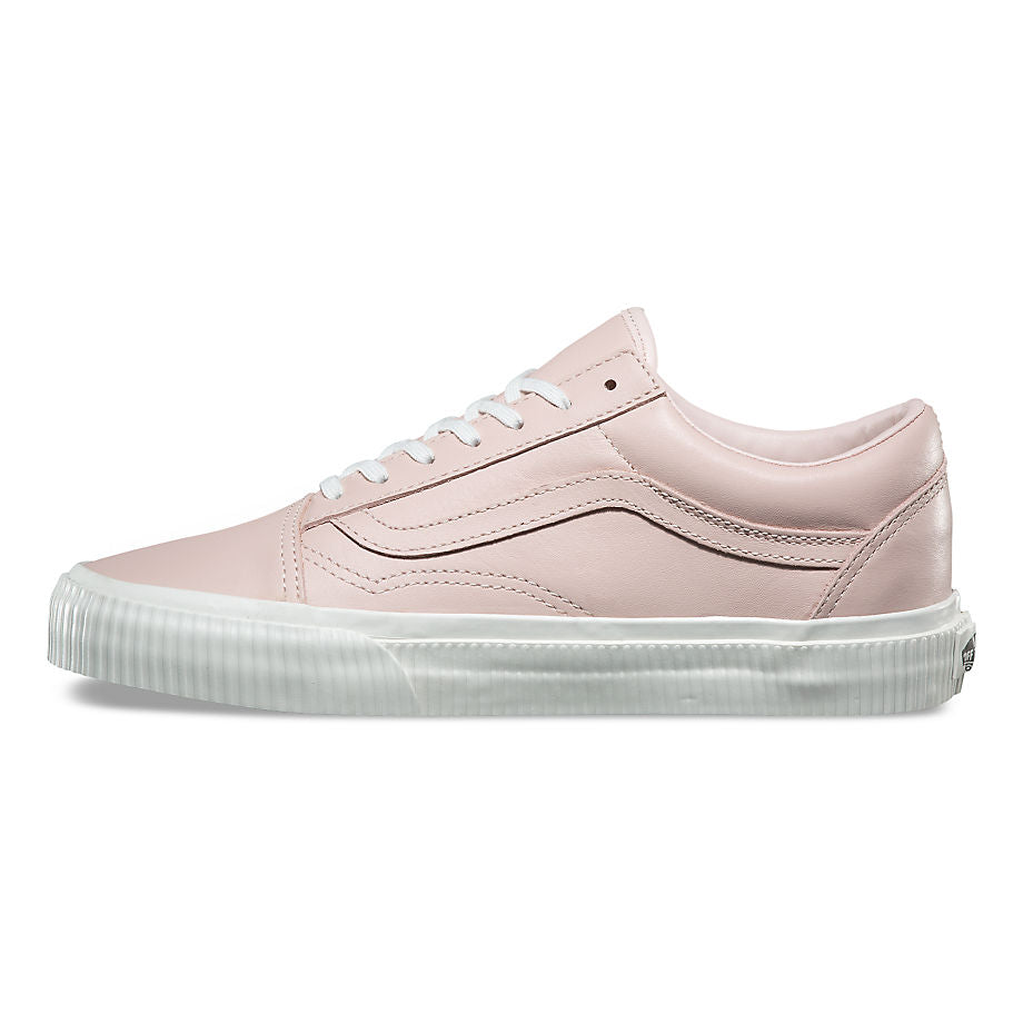 VANS OLD SKOOL EMBOSSED SIDEWALL SEPIA ROSE PINK WHITE LEATHER TRAINERS UK 4 EUR 36.5