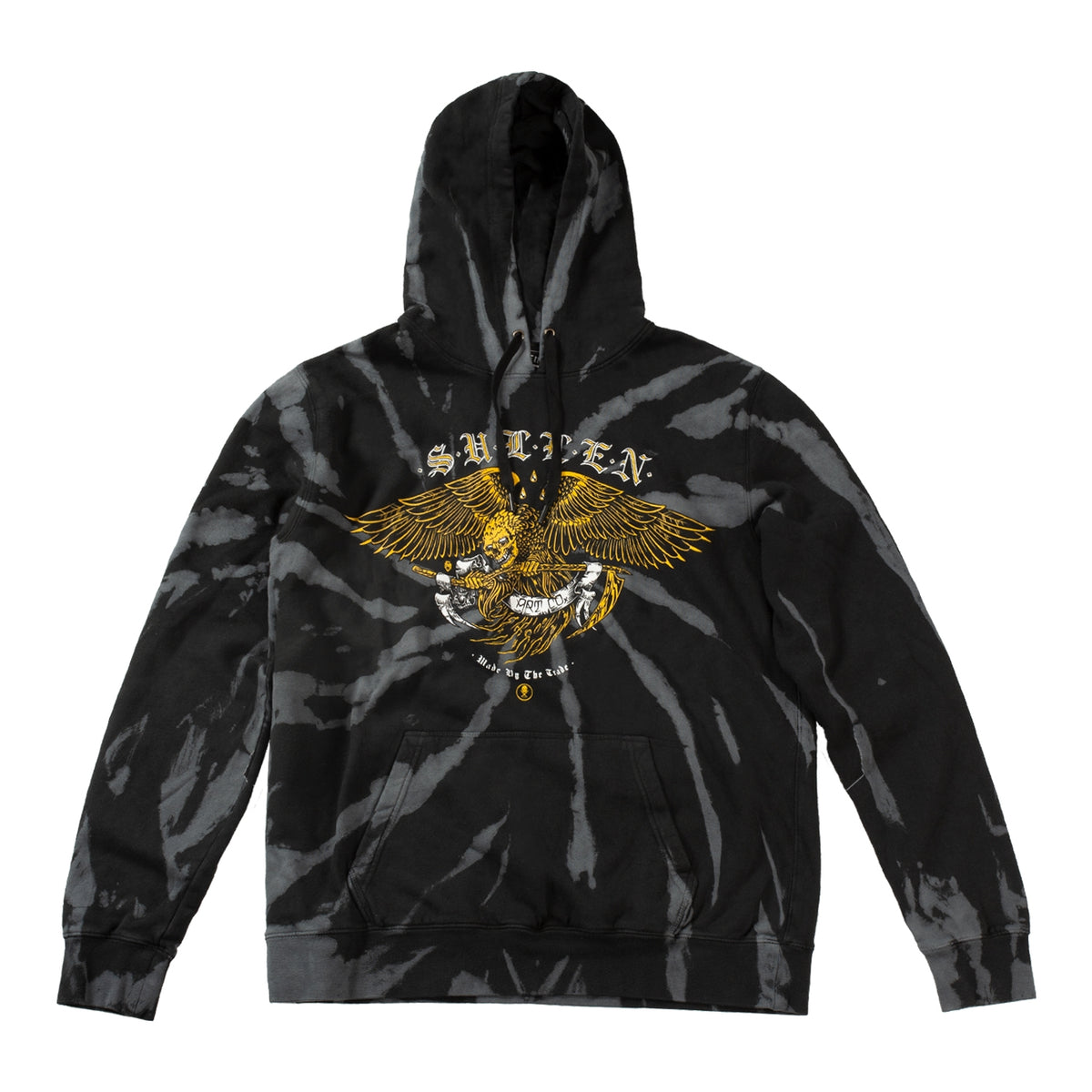 SULLEN CLOTHING REAGLE BLACK & GREY PULLOVER HOODIE (M)