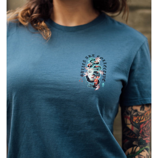 SULLEN CLOTHING GAZE AEGEAN BLUE LADIES SULLEN ANGELS T-SHIRT