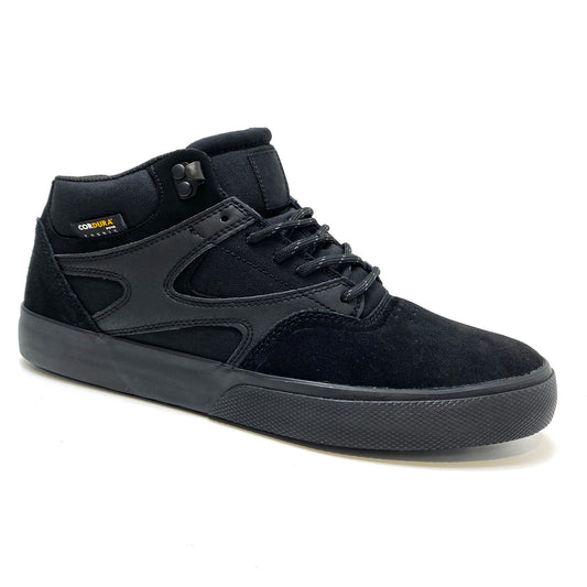 DC SHOES KALIS VULC MID WNT BLACK BLACK TRAINERS (UK 8)