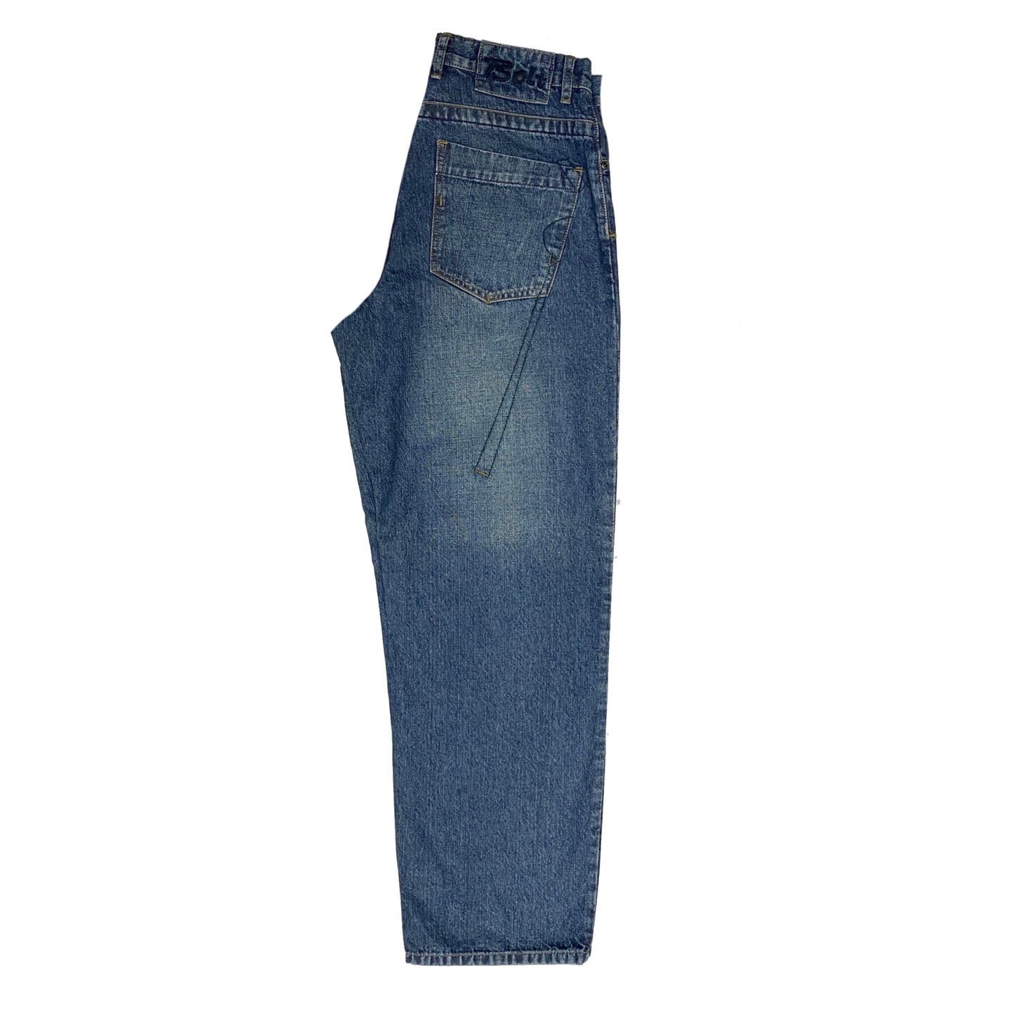 BLEU BOLT JEANS DEADSTOCK 7003 STONEWASH BLASTWASH BAGGY JEANS
