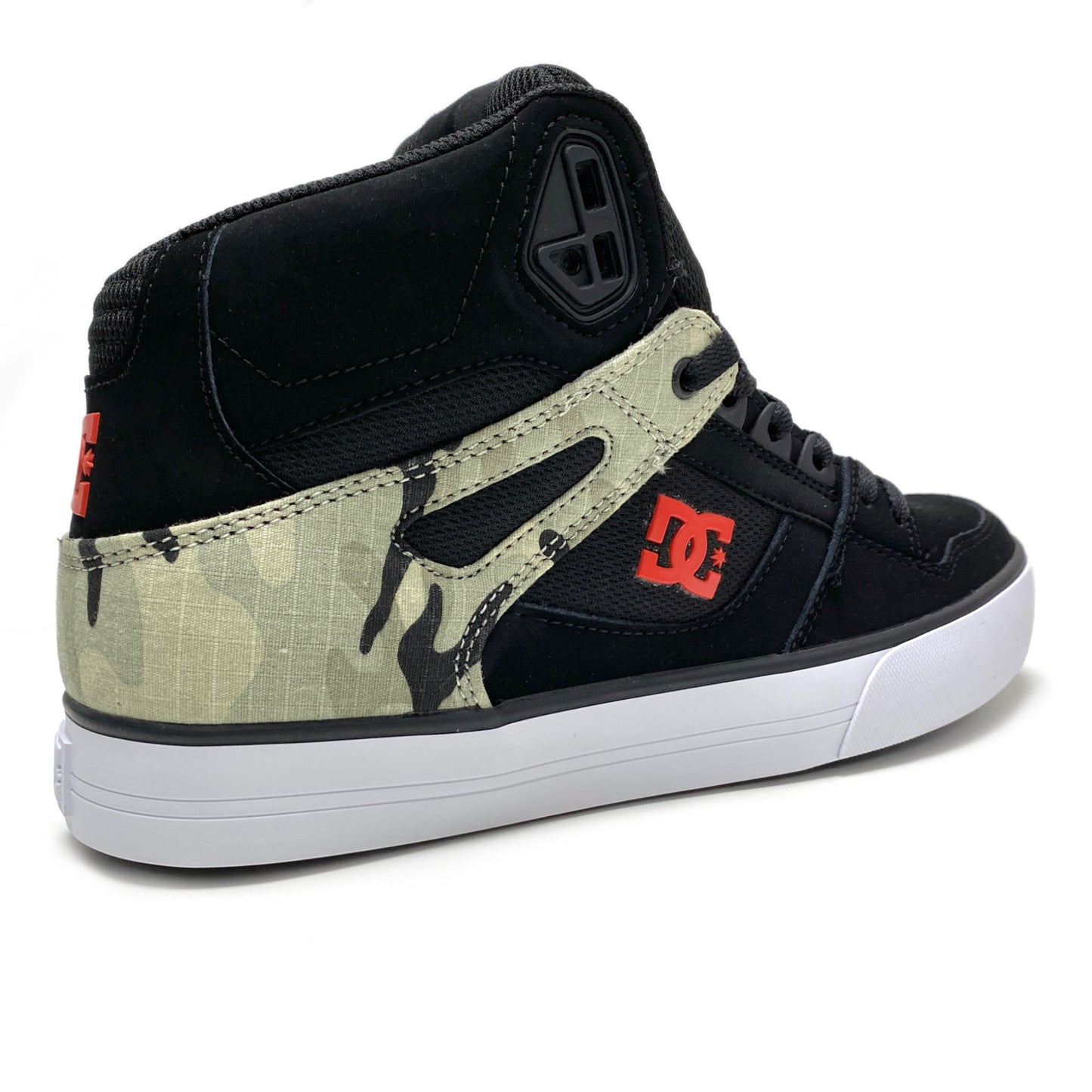 DC SHOES PURE HIGH TOP WC ASTRO CAMO BLACK TRAINERS