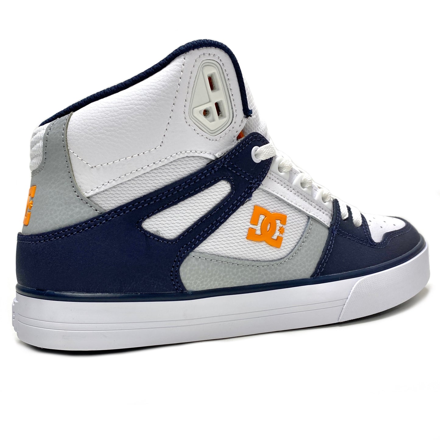 DC SHOES PURE HIGH TOP WC WHITE GREY ORANGE TRAINERS
