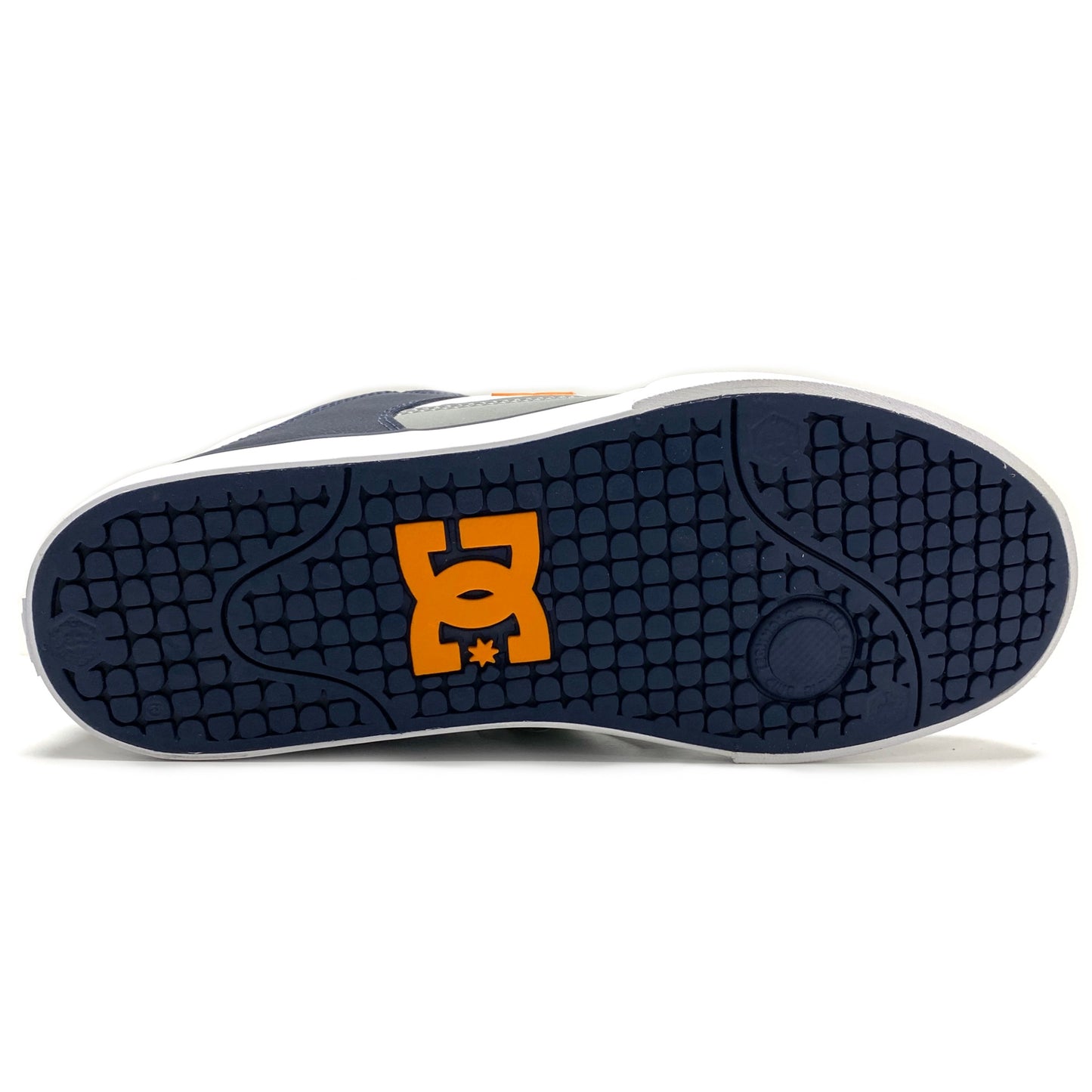DC SHOES PURE WHITE GREY BLUE ORANGE TRAINERS