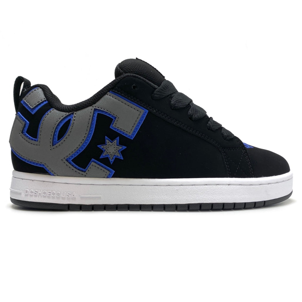 DC SHOES COURT GRAFFIK BLACK BLUE GREY TRAINERS