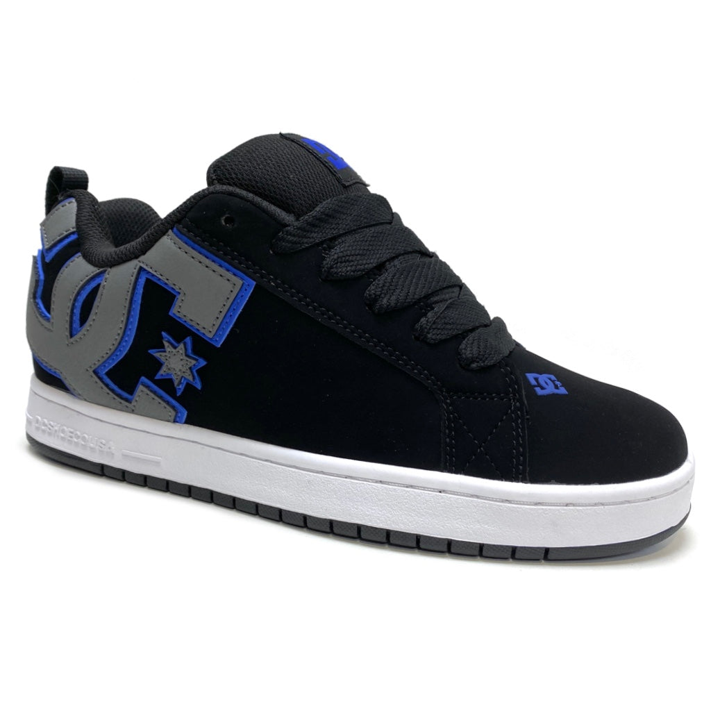 DC SHOES COURT GRAFFIK BLACK BLUE GREY TRAINERS