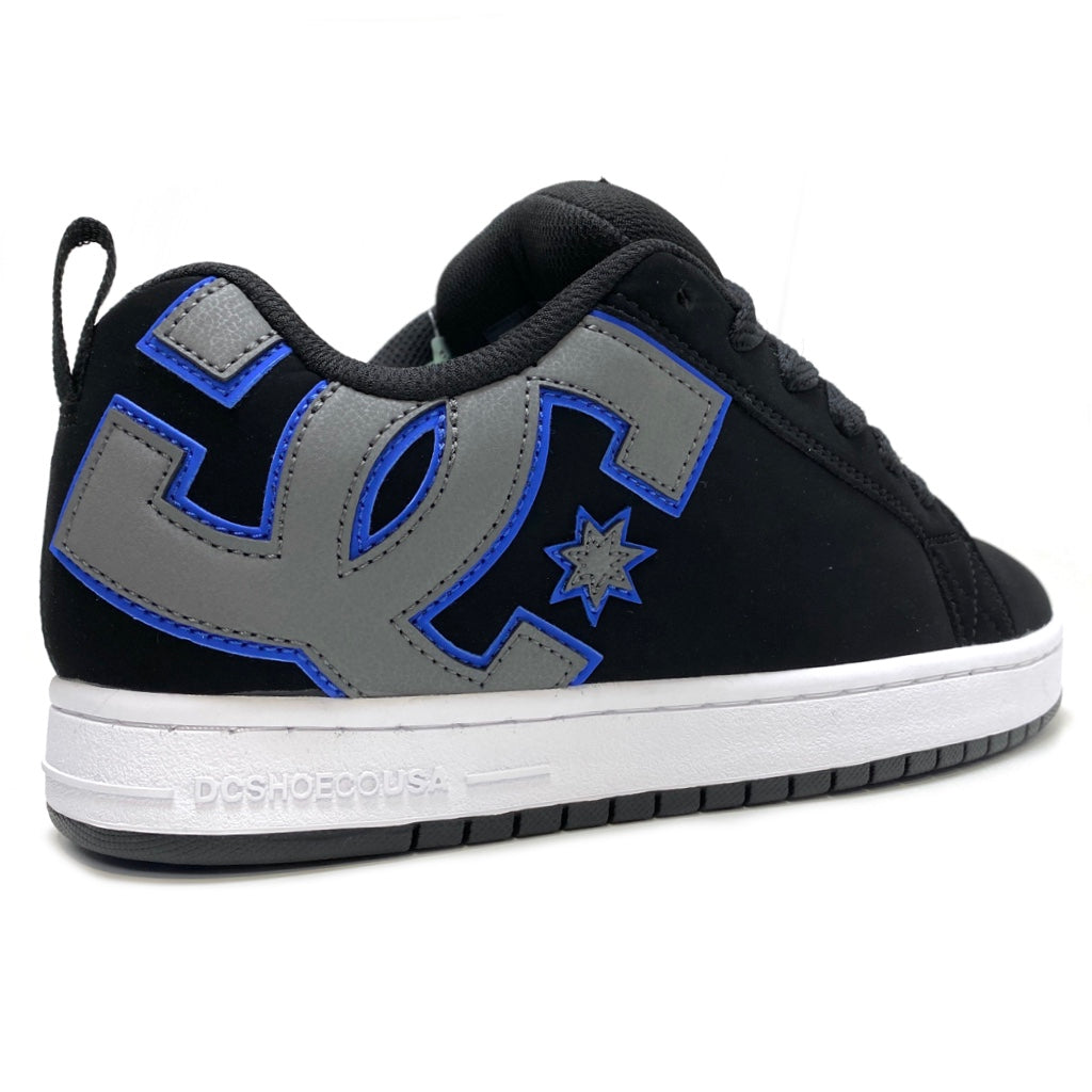 DC SHOES COURT GRAFFIK BLACK BLUE GREY TRAINERS
