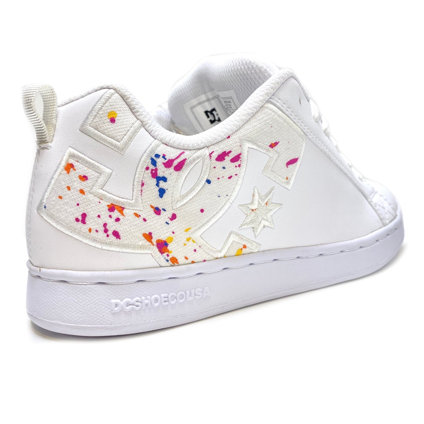 DC SHOES COURT GRAFFIK WHITE MULTI LADIES TRAINERS
