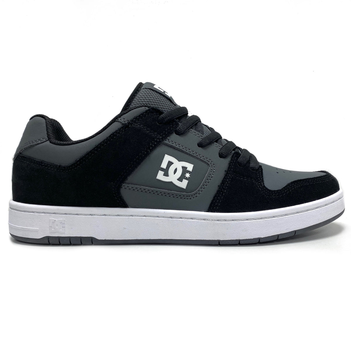 DC SHOES MANTECA 4 BLACK GREY WHITE TRAINERS (UK 9)