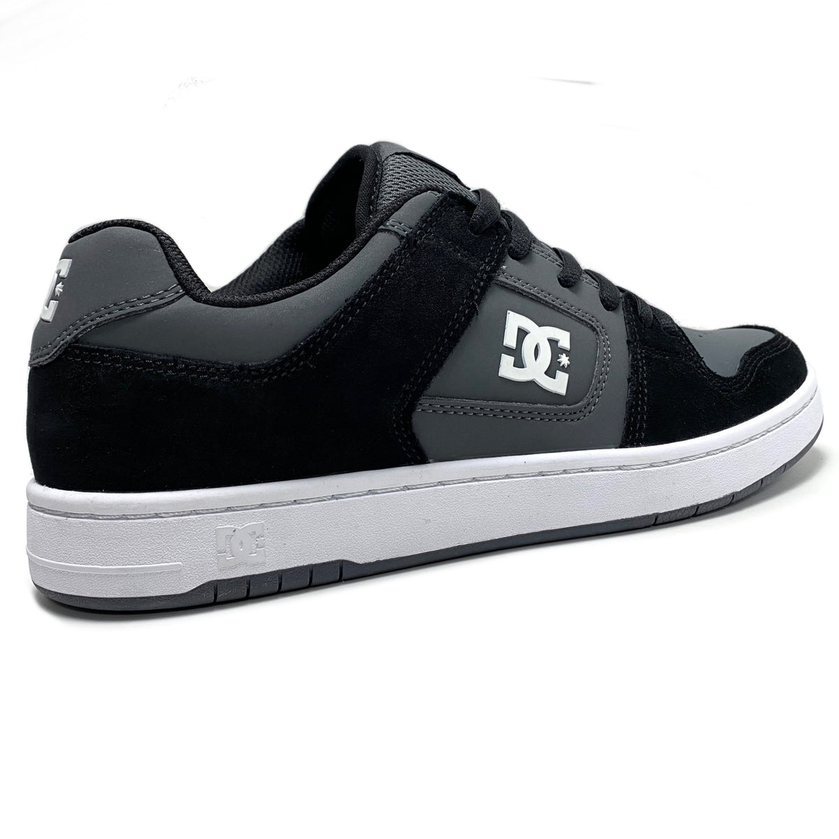 DC SHOES MANTECA 4 BLACK GREY WHITE TRAINERS (UK 9)