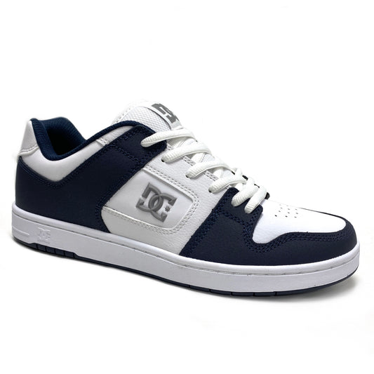 DC SHOES MANTECA 4 S DC NAVY & WHITE TRAINERS