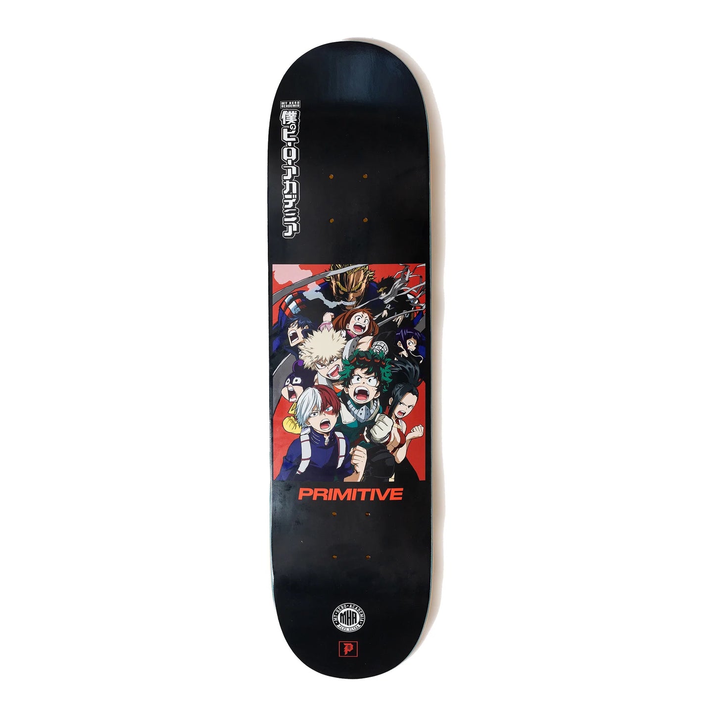 PRIMITIVE X MY HERO ACADEMIA BLACK SKATEBOARD DECK