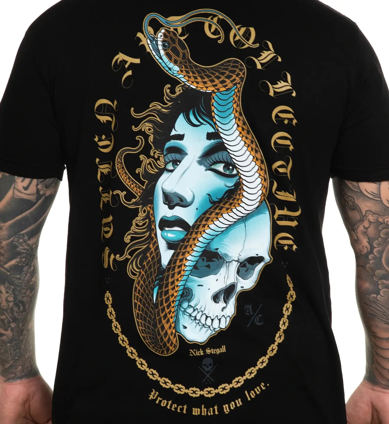 SULLEN CLOTHING STEGALL SKULL BLACK PREMIUM T-SHIRT