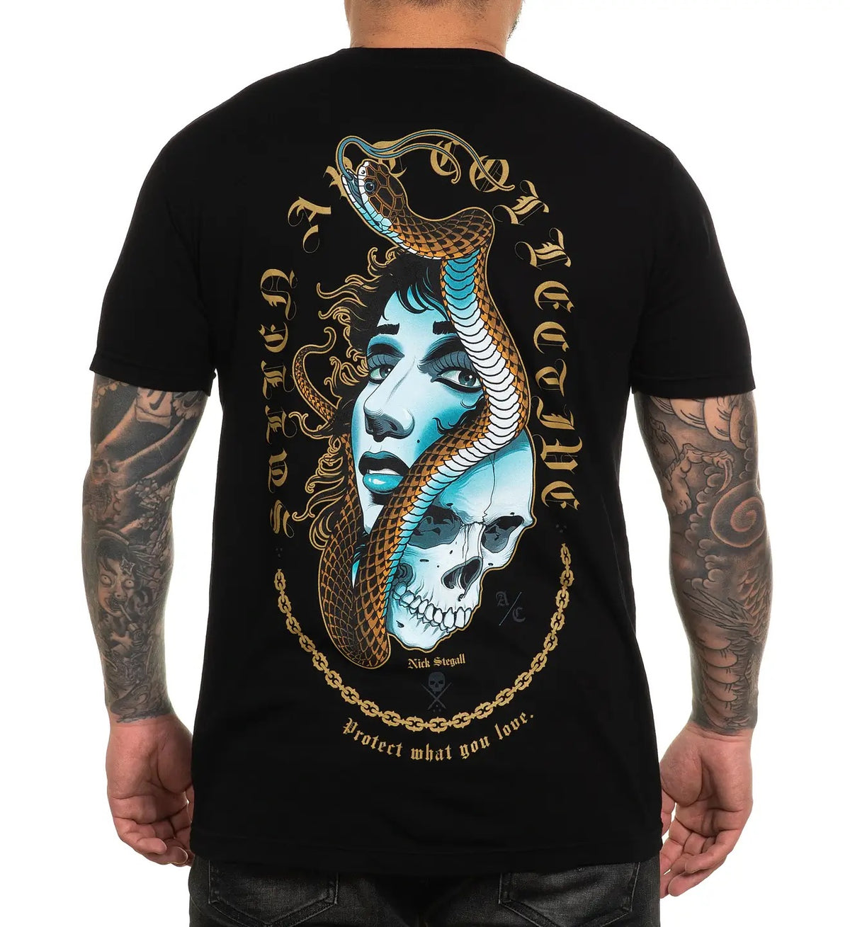SULLEN CLOTHING STEGALL SKULL BLACK PREMIUM T-SHIRT