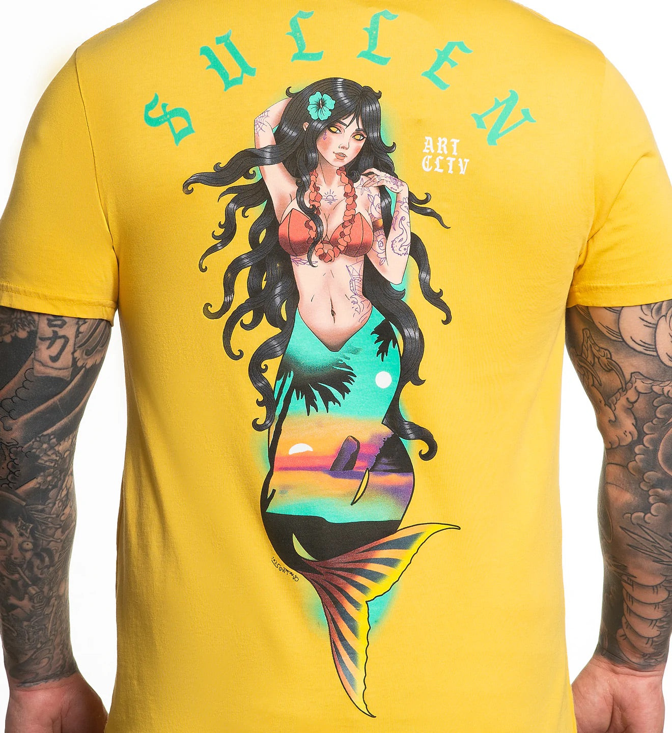 SULLEN CLOTHING THE ISLANDS YELLOW PREMIUM T-SHIRT