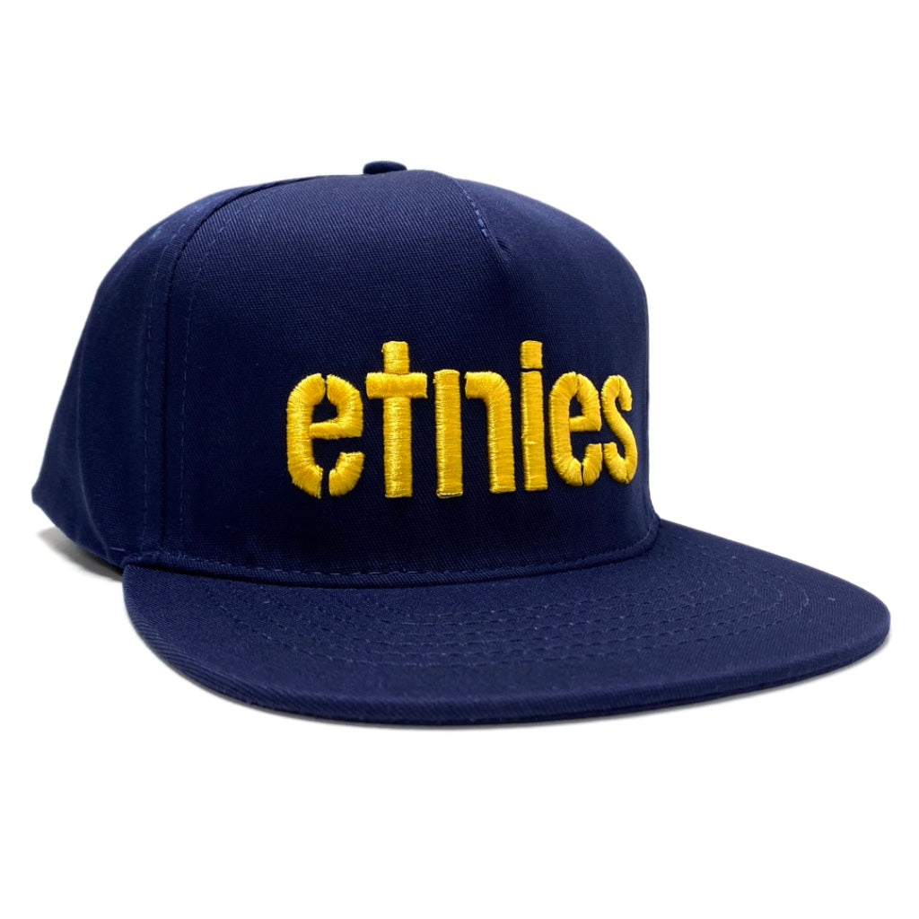 ETNIES CORP NAVY & YELLOW SNAPBACK CAP