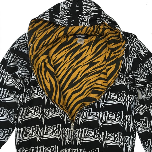 FAMOUS STARS & STRAPS KILLER BLACK & WHITE REVERSIBLE ZIPPER HOODIE