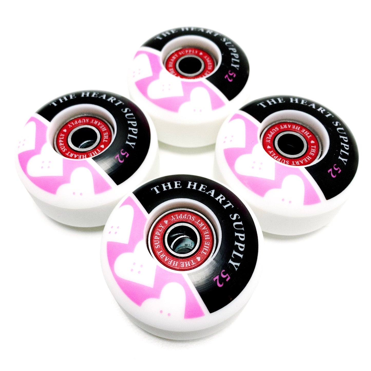 Heart Supply Squad Pink 52mm 99a Abec 7 Bearing & Wheel Combo Pack
