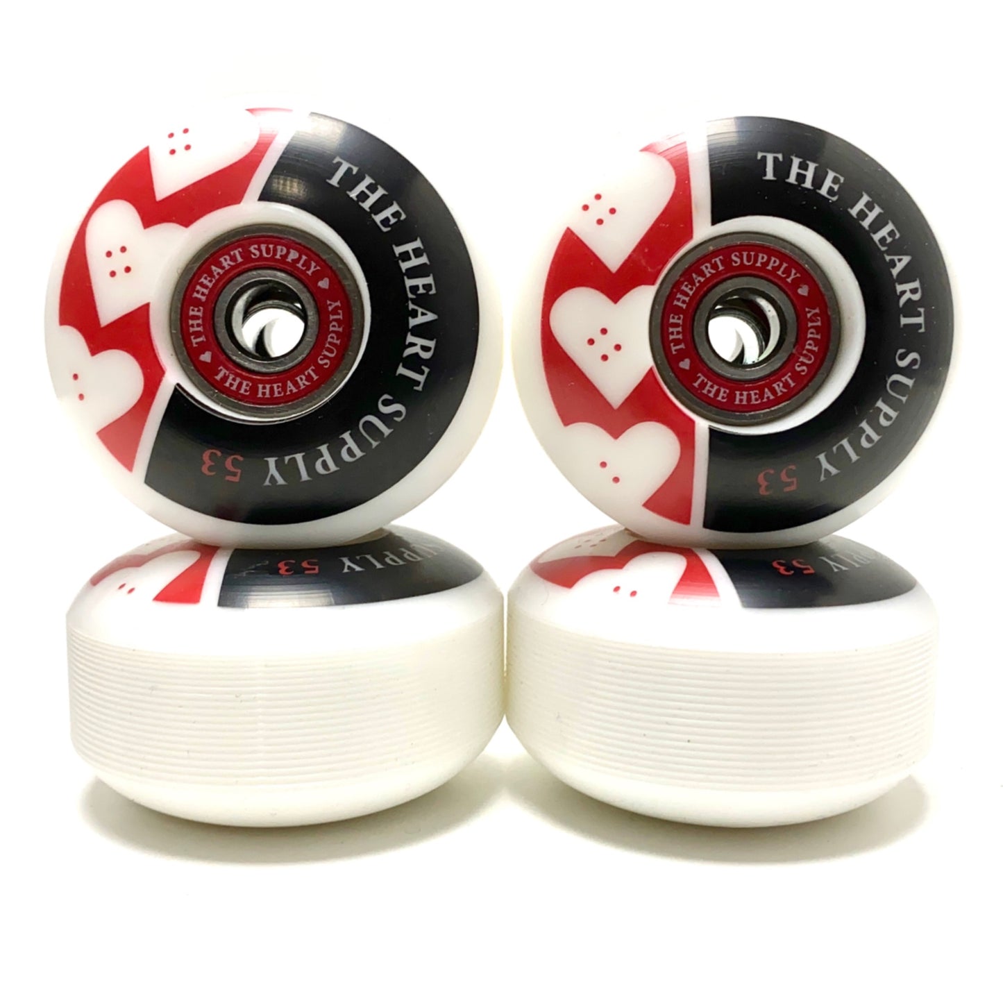 Heart Supply Squad Red 53mm 99a Abec 7 Bearing & Wheel Combo Pack
