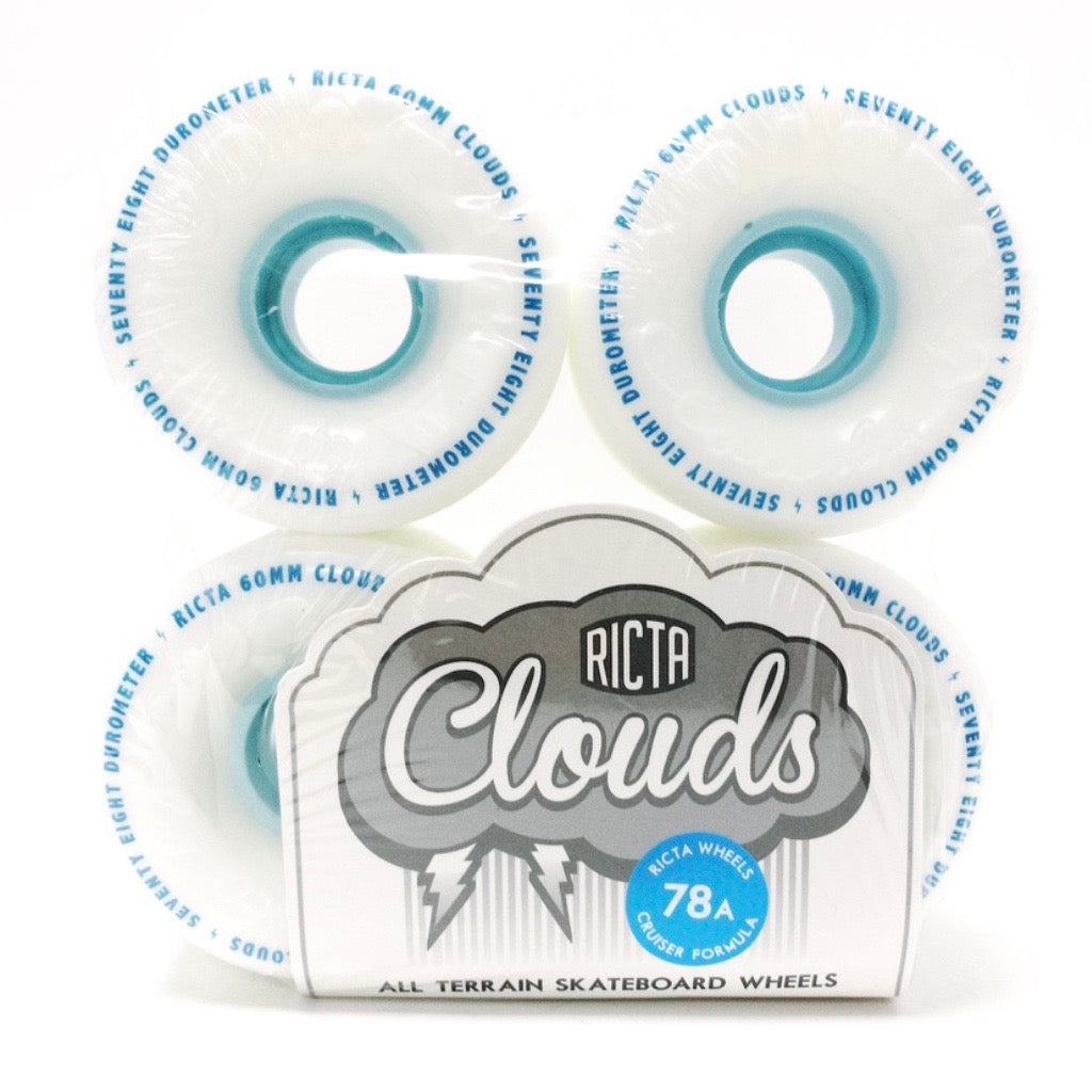 RICTA 60mm CLOUDS WHITE 78a SKATEBOARD WHEELS
