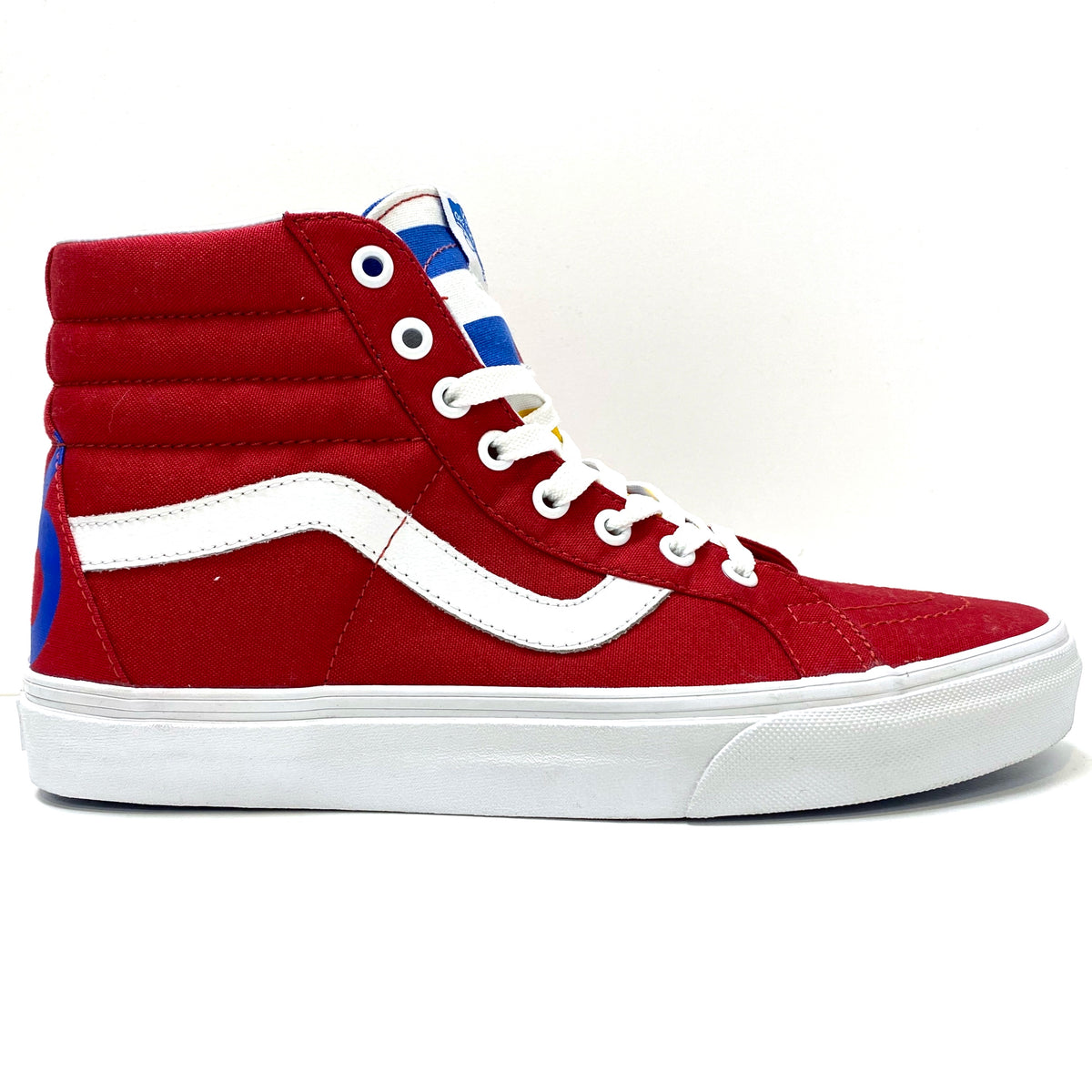 VANS SK8-HI REISSUE 1966 RED BLUE & WHITE UNISEX TRAINERS