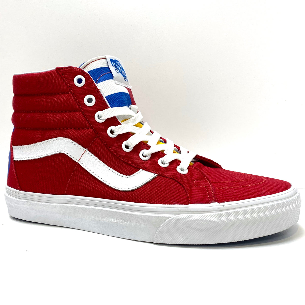 VANS SK8-HI REISSUE 1966 RED BLUE & WHITE UNISEX TRAINERS