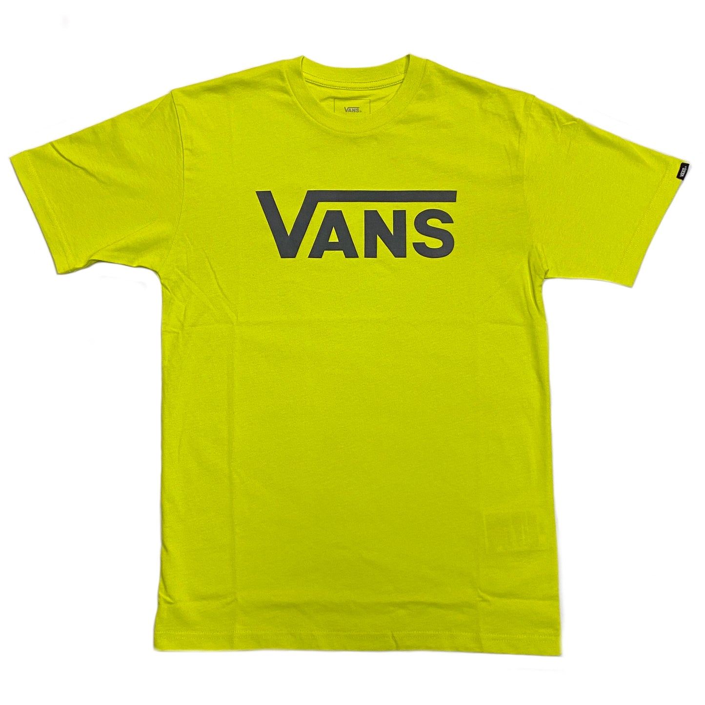 VANS CLASSIC LOGO SULPHUR LIME GREEN & BLACK T-SHIRT