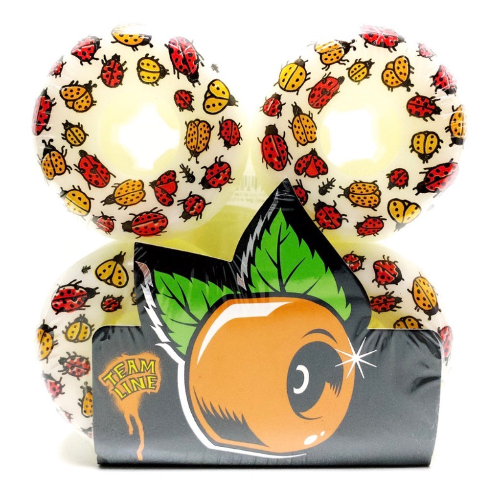 OJ WHEELS 60mm BOSERIO LADYBUGS ORIGINAL WHITE 99A SKATEBOARD WHEELS