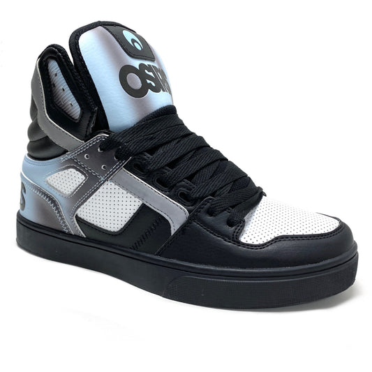 OSIRIS SHOES CLONE BLACK CYAN FADE TRAINERS (UK 8 EUR 42)