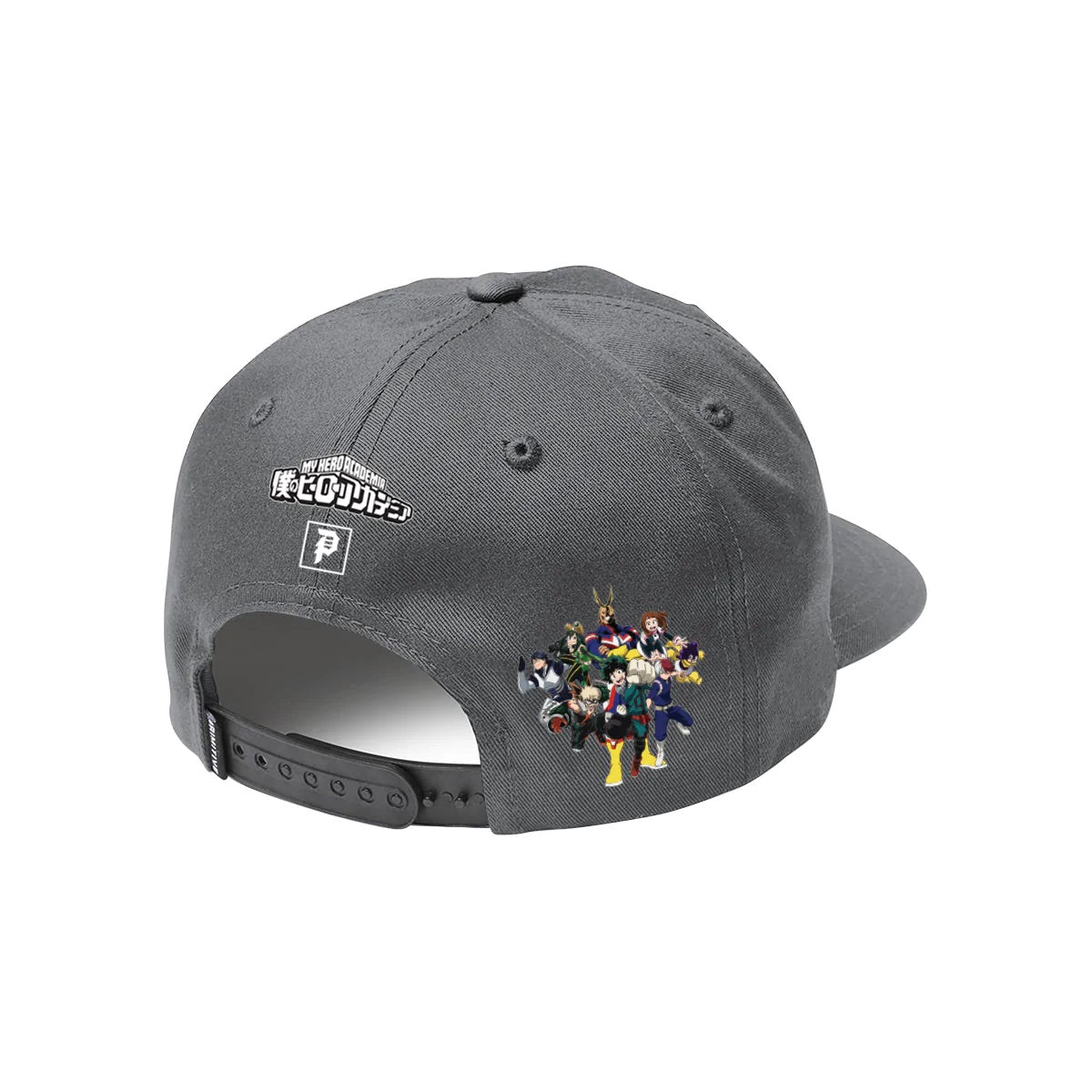 PRIMITIVE X MY HERO ACADEMIA SNAPBACK CAP GREY