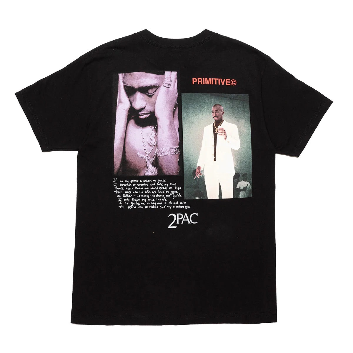 PRIMITIVE X TUPAC VOICE BLACK T SHIRT