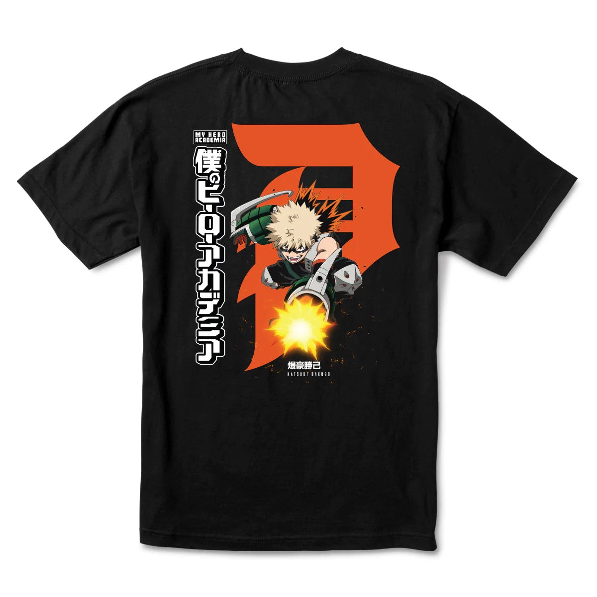 MY HERO ACADEMIA X PRIMITIVE DIRTY P KATSUKI BAKUGO BLACK T-SHIRT
