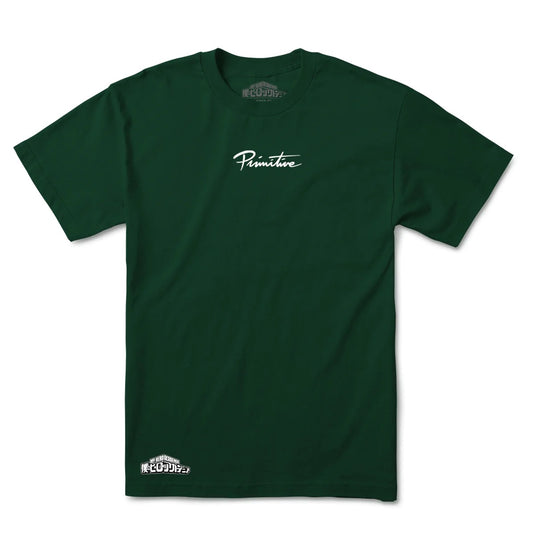 MY HERO ACADEMIA X PRIMITIVE DIRTY P KATSUKI BAKUGO FOREST GREEN T-SHIRT