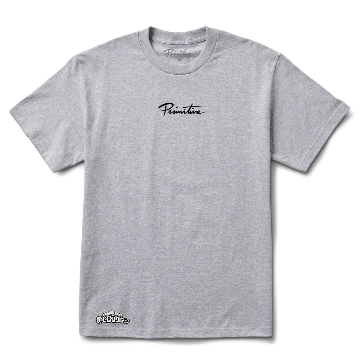 MY HERO ACADEMIA X PRIMITIVE DIRTY P IZUKU MIDORIYA HEATHER GREY T-SHIRT