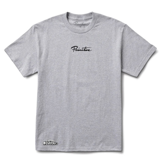 MY HERO ACADEMIA X PRIMITIVE DIRTY P IZUKU MIDORIYA HEATHER GREY T-SHIRT