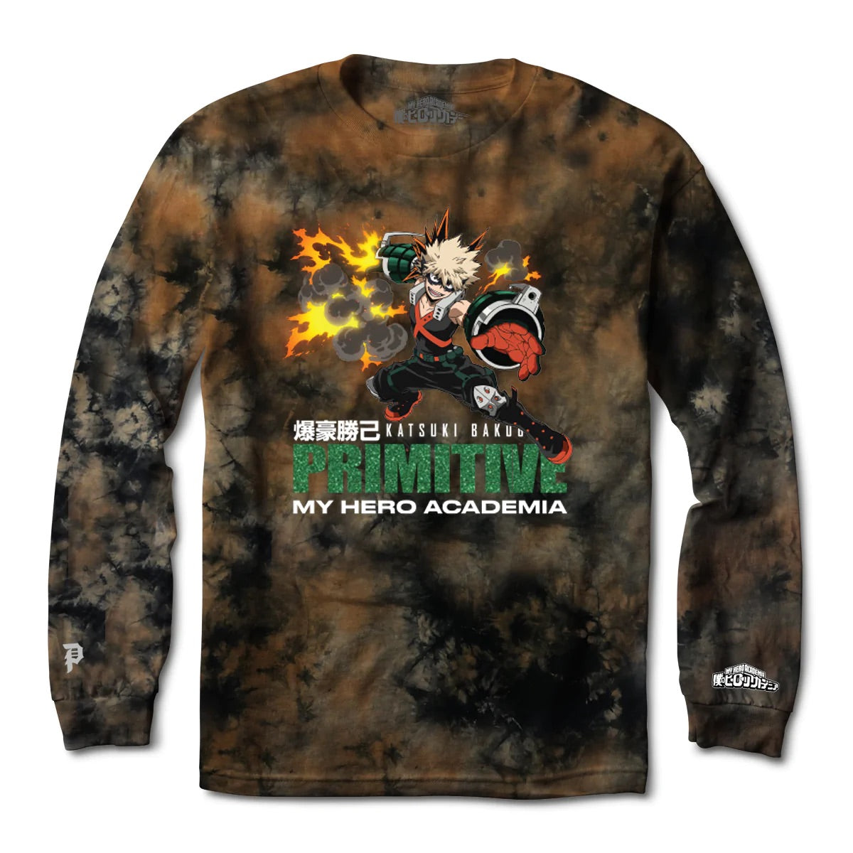 Primitive X My Hero Academia Impact Tiedye Longsleeve T-Shirt