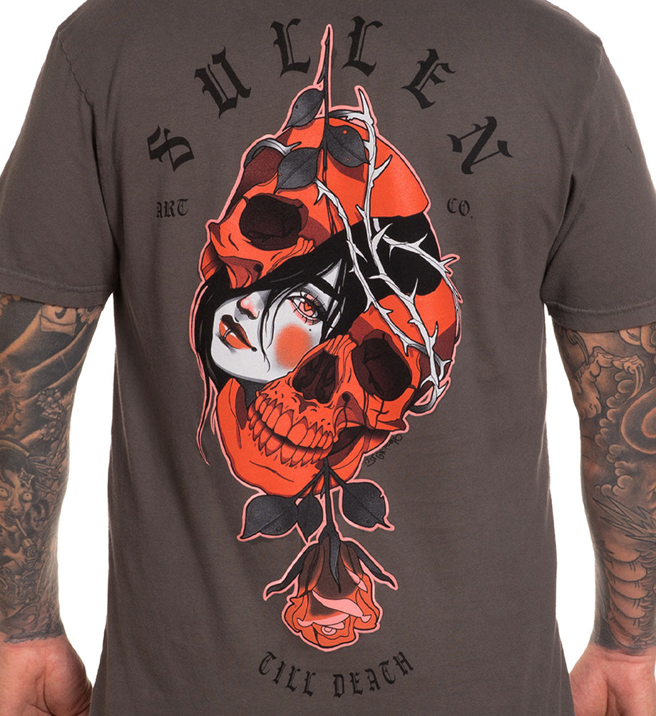 SULLEN CLOTHING HEARTBREAKER GREY PREMIUM T-SHIRT