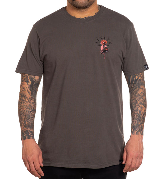SULLEN CLOTHING HEARTBREAKER GREY PREMIUM T-SHIRT