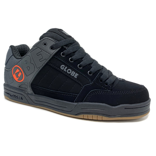 GLOBE TILT BLACK SPLIT ORANGE TRAINERS (UK 10)