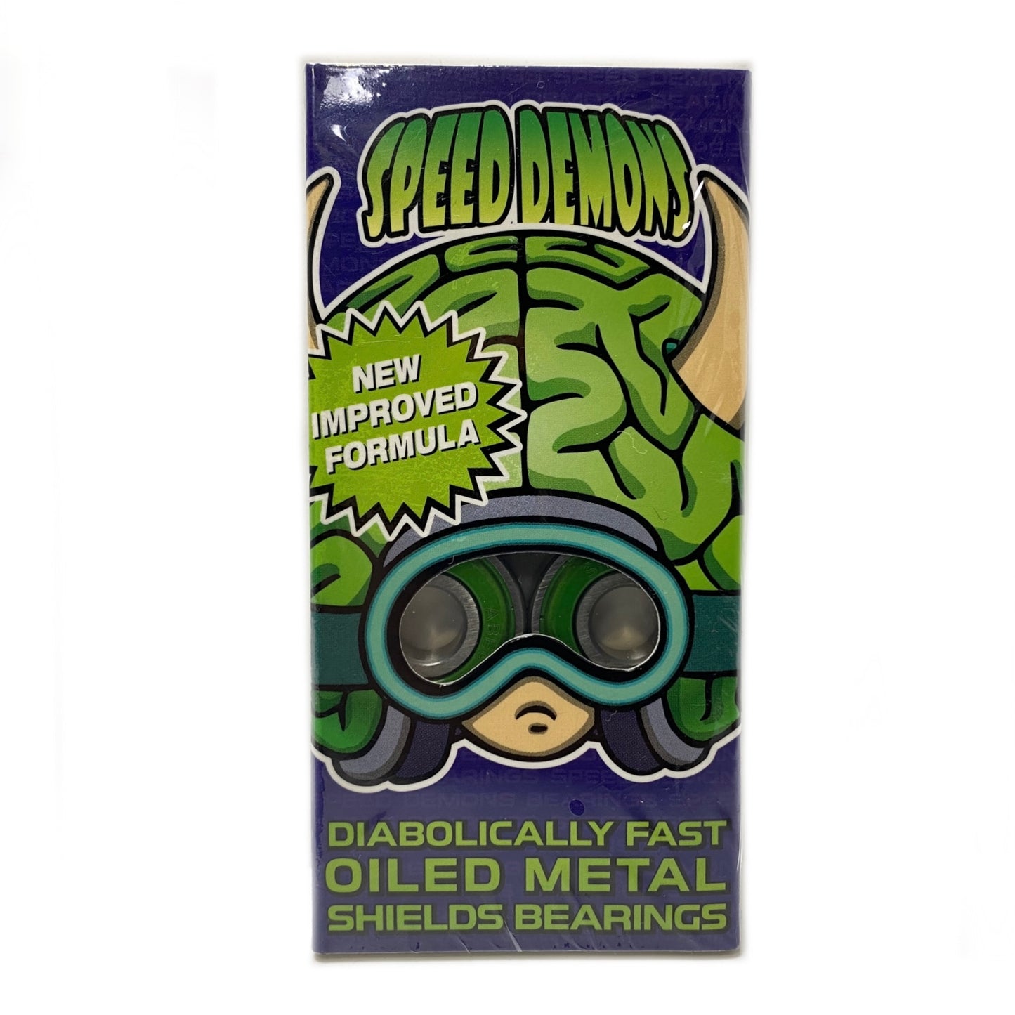 Speed Demons Brainiac Green Skateboard Bearings ABEC 5