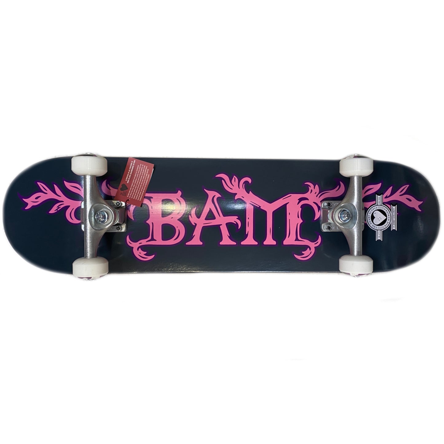 The Heart Supply Growth Bam Pro Black & Pink Complete Skateboard (8”)