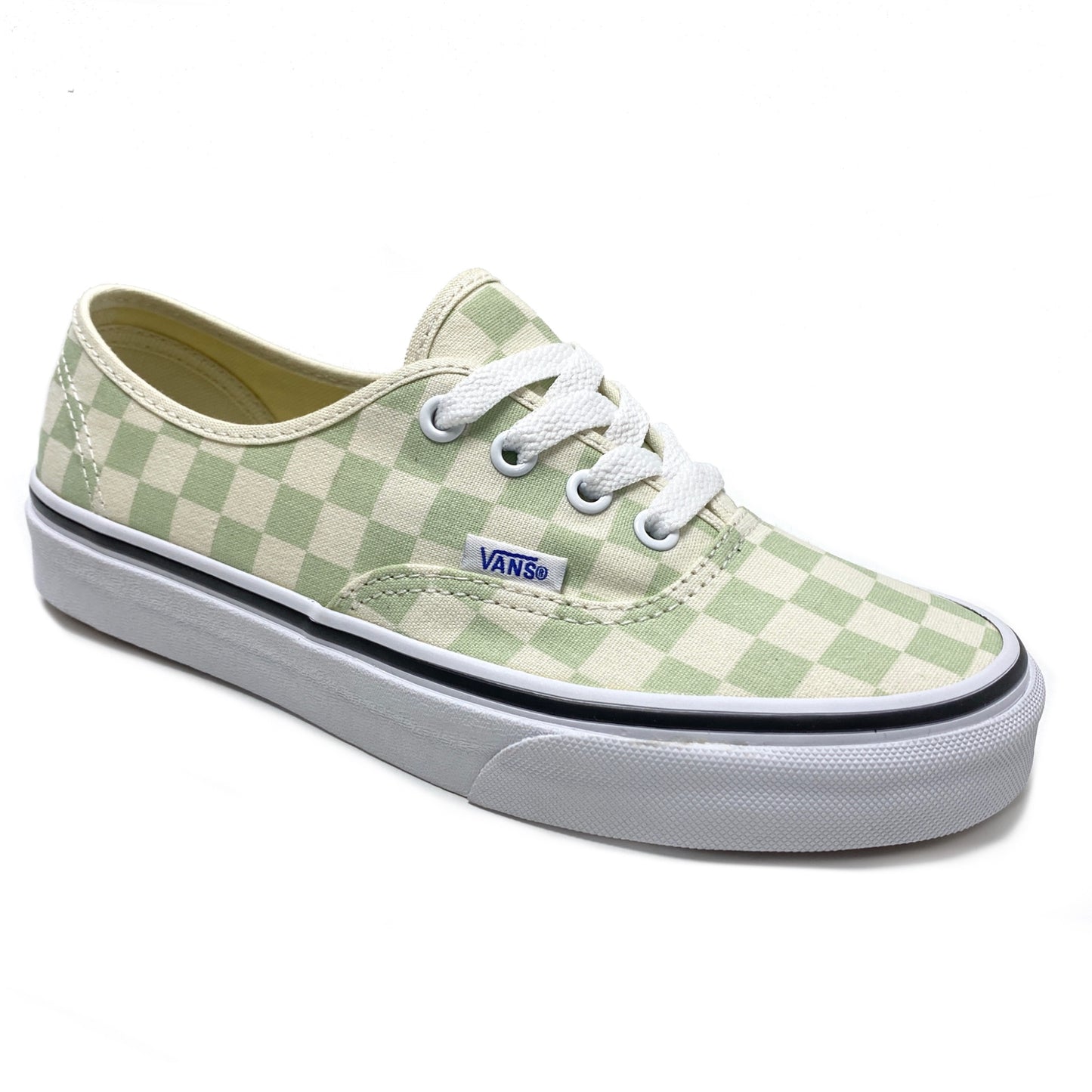 VANS AUTHENTIC (CHECKERBOARD) AMBROSIA & CLASSIC WHITE CANVAS TRAINERS